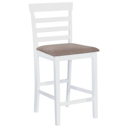 vidaXL Taburetes de cocina 2 unidades tela blanco