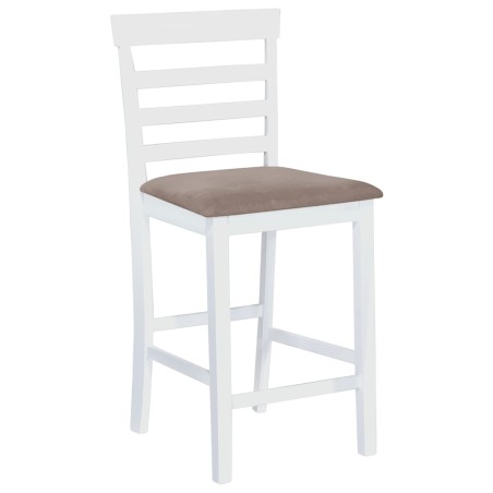 vidaXL Taburetes de cocina 2 unidades tela blanco