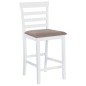 vidaXL Taburetes de cocina 2 unidades tela blanco