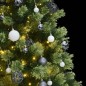 vidaXL Árbol Navidad artificial con bisagras 150 LED y bolas 120 cm vidaXL Árbol Navidad artificial con bisagras 150 LED y bolas 120 cm