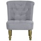 vidaXL Sillones franceses 2 unidades de tela gris claro vidaXL Sillones franceses 2 unidades de tela gris claro
