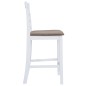 vidaXL Taburetes de cocina 2 unidades tela blanco