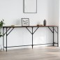 vidaXL Mesa consola madera de ingeniería marrón roble 200x29x75 cm vidaXL Mesa consola madera de ingeniería marrón roble 200x29x75 cm