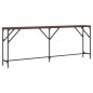 vidaXL Mesa consola madera de ingeniería marrón roble 200x29x75 cm vidaXL Mesa consola madera de ingeniería marrón roble 200x29x75 cm