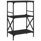 vidaXL Librería de 3 estantes madera ingeniería negro 56x35x90,5 cm vidaXL Librería de 3 estantes madera ingeniería negro 56x35x90,5 cm