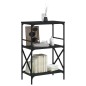 vidaXL Librería de 3 estantes madera ingeniería negro 56x35x90,5 cm vidaXL Librería de 3 estantes madera ingeniería negro 56x35x90,5 cm