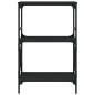 vidaXL Librería de 3 estantes madera ingeniería negro 56x35x90,5 cm vidaXL Librería de 3 estantes madera ingeniería negro 56x35x90,5 cm