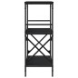 vidaXL Librería de 3 estantes madera ingeniería negro 56x35x90,5 cm vidaXL Librería de 3 estantes madera ingeniería negro 56x35x90,5 cm