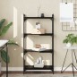 vidaXL Librería de 4 estantes madera de ingeniería negro 60x30x120 cm vidaXL Librería de 4 estantes madera de ingeniería negro 60x30x120 cm