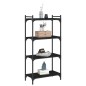vidaXL Librería de 4 estantes madera de ingeniería negro 60x30x120 cm vidaXL Librería de 4 estantes madera de ingeniería negro 60x30x120 cm