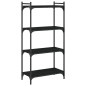 vidaXL Librería de 4 estantes madera de ingeniería negro 60x30x120 cm vidaXL Librería de 4 estantes madera de ingeniería negro 60x30x120 cm