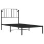 vidaXL Estructura de cama con cabecero metal negro 90x190 cm vidaXL Estructura de cama con cabecero metal negro 90x190 cm