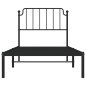 vidaXL Estructura de cama con cabecero metal negro 90x190 cm vidaXL Estructura de cama con cabecero metal negro 90x190 cm