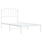 vidaXL Estructura de cama de metal con cabecero blanco 90x190 cm