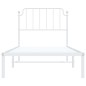 vidaXL Estructura de cama de metal con cabecero blanco 90x190 cm