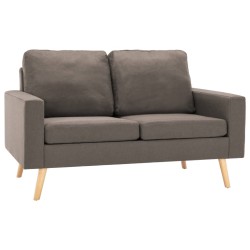 vidaXL Sofá de 2 plazas de tela color gris topo
