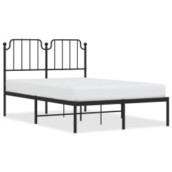 vidaXL Estructura de cama con cabecero metal negro 120x200 cm