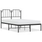 vidaXL Estructura de cama con cabecero metal negro 120x200 cm vidaXL Estructura de cama con cabecero metal negro 120x200 cm