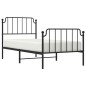 vidaXL Estructura de cama con cabecero y estribo metal negro 90x200 cm vidaXL Estructura de cama con cabecero y estribo metal negro 90x200 cm