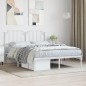 vidaXL Estructura de cama con cabecero metal blanca 140x200 cm vidaXL Estructura de cama con cabecero metal blanca 140x200 cm