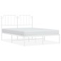 vidaXL Estructura de cama con cabecero metal blanca 140x200 cm vidaXL Estructura de cama con cabecero metal blanca 140x200 cm