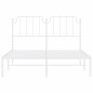 vidaXL Estructura de cama con cabecero metal blanca 140x200 cm vidaXL Estructura de cama con cabecero metal blanca 140x200 cm