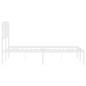 vidaXL Estructura de cama con cabecero metal blanca 140x200 cm vidaXL Estructura de cama con cabecero metal blanca 140x200 cm