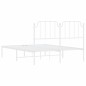 vidaXL Estructura de cama con cabecero metal blanca 140x200 cm vidaXL Estructura de cama con cabecero metal blanca 140x200 cm