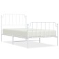 vidaXL Estructura cama metal con cabecero y pie cama blanca 100x200 cm vidaXL Estructura cama metal con cabecero y pie cama blanca 100x200 cm