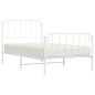 vidaXL Estructura cama metal con cabecero y pie cama blanca 100x200 cm vidaXL Estructura cama metal con cabecero y pie cama blanca 100x200 cm