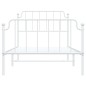 vidaXL Estructura cama metal con cabecero y pie cama blanca 100x200 cm vidaXL Estructura cama metal con cabecero y pie cama blanca 100x200 cm