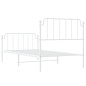vidaXL Estructura cama metal con cabecero y pie cama blanca 100x200 cm vidaXL Estructura cama metal con cabecero y pie cama blanca 100x200 cm