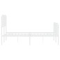 vidaXL Estructura cama metal cabecero y pie de cama blanco 140x190 cm