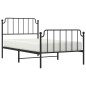 vidaXL Estructura de cama con cabecero y estribo metal negro 100x200cm
