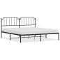 vidaXL Estructura de cama con cabecero metal negro 193x203 cm vidaXL Estructura de cama con cabecero metal negro 193x203 cm
