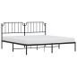 vidaXL Estructura de cama con cabecero metal negro 193x203 cm vidaXL Estructura de cama con cabecero metal negro 193x203 cm