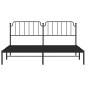 vidaXL Estructura de cama con cabecero metal negro 193x203 cm vidaXL Estructura de cama con cabecero metal negro 193x203 cm