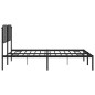 vidaXL Estructura de cama con cabecero metal negro 193x203 cm vidaXL Estructura de cama con cabecero metal negro 193x203 cm
