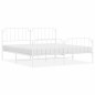 vidaXL Estructura cama metal con cabecero y estribo blanco 200x200 cm