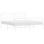vidaXL Estructura cama metal con cabecero y estribo blanco 200x200 cm