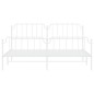 vidaXL Estructura cama metal con cabecero y estribo blanco 200x200 cm