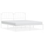 vidaXL Estructura de cama de metal con cabecero blanco 180x200 cm