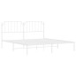 vidaXL Estructura de cama de metal con cabecero blanco 180x200 cm
