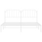 vidaXL Estructura de cama de metal con cabecero blanco 180x200 cm