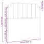 vidaXL Cabecero de metal negro 100 cm