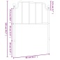 vidaXL Cabecero de metal blanco 80 cm