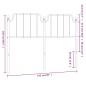 vidaXL Cabecero de metal blanco 135 cm