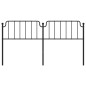 vidaXL Cabecero de metal negro 180 cm vidaXL Cabecero de metal negro 180 cm