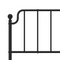 vidaXL Cabecero de metal negro 180 cm vidaXL Cabecero de metal negro 180 cm