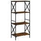 vidaXL Librería 4 estantes madera ingeniería roble ahumado 59x35x132cm vidaXL Librería 4 estantes madera ingeniería roble ahumado 59x35x132cm